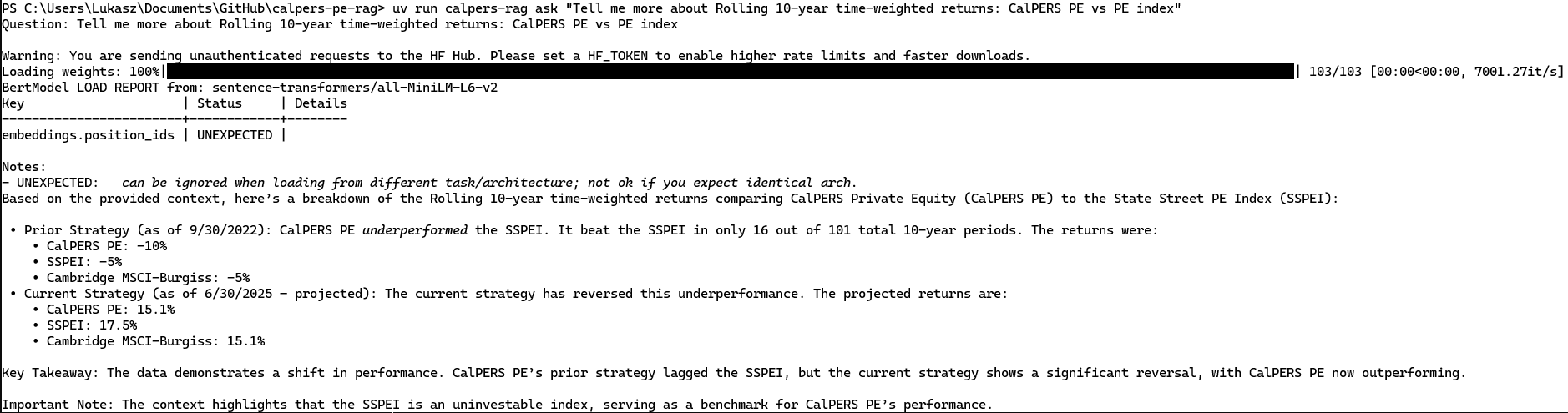 CalPERS RAG question example 2