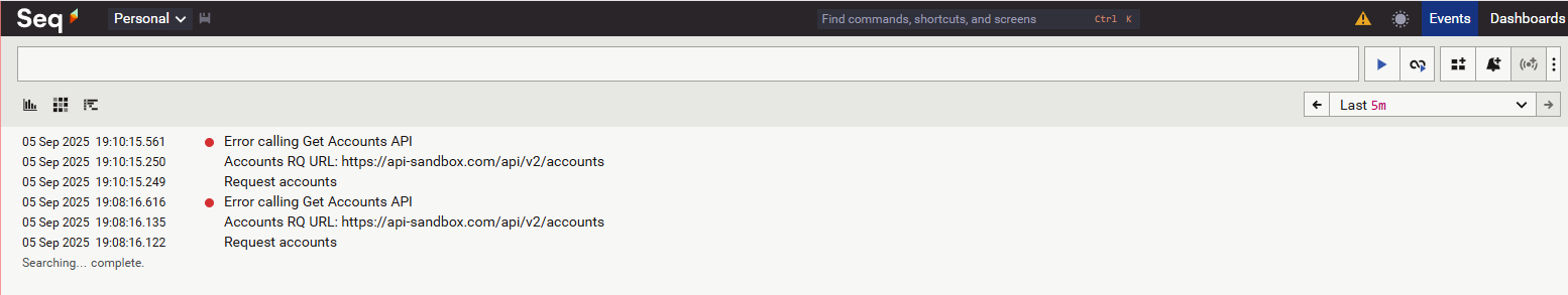 DatalustSeqSpringBoot